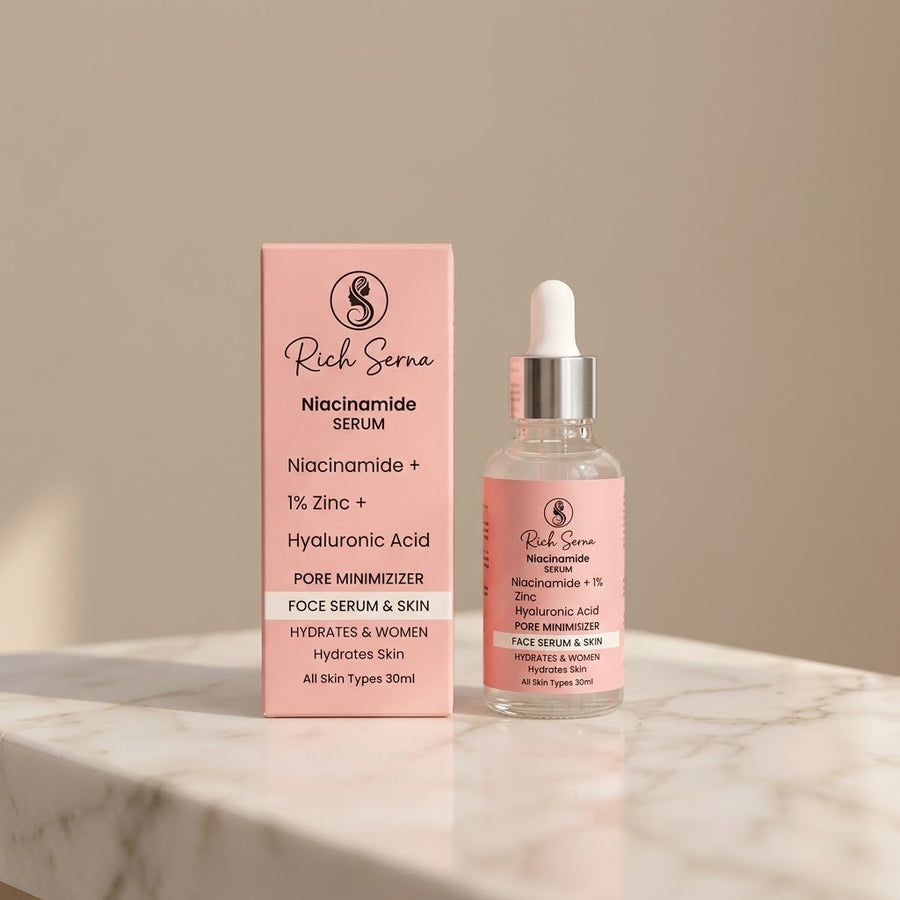 Niacinamide face serum 30ml with zinc and hyaluronic acid