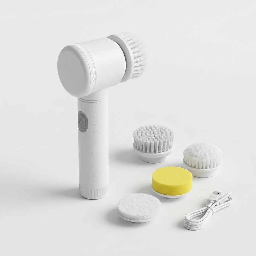 Electric Cleaning Brush | 5-in-1 Rechargeable Spin Scrubber