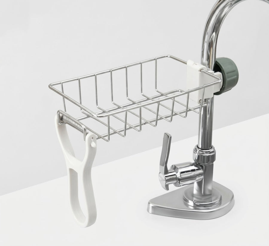 Faucet Sponge Holder | Kitchen Sink Drain Rack Organizer